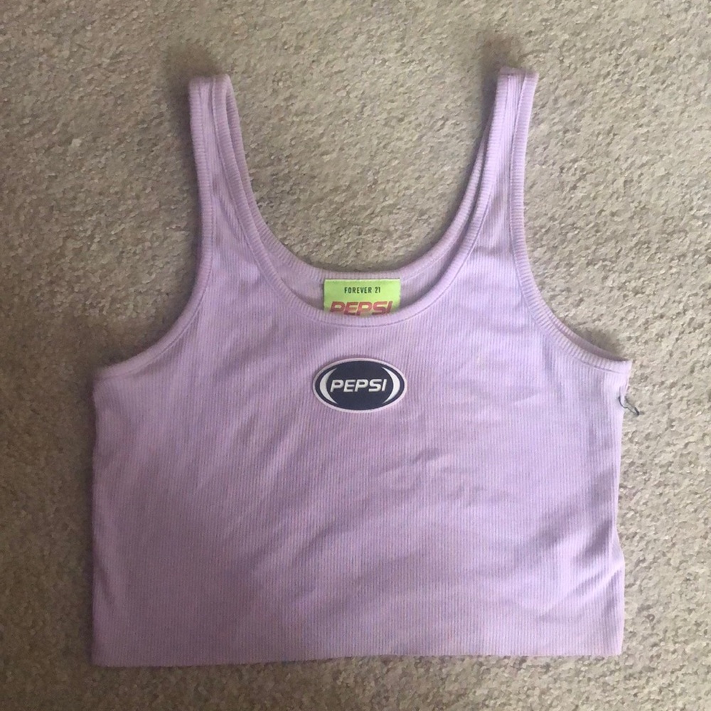 Pepsi pink/purple top, no stains, only worn once